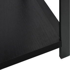 vidaXL Ραφιέρα Ίσια Μικρή Μαύρη 33,5x39,6x79,7 εκ. Επεξ. Ξύλο