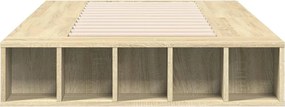 vidaXL Πλαίσιο Κρεβατιού Sonoma Δρυς 90x200 εκ. Επεξεργασμένο Ξύλο