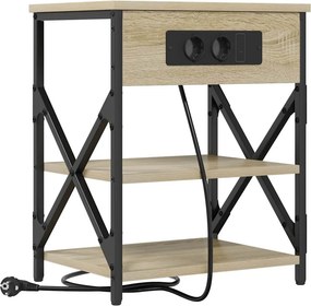 vidaXL Κομοδίνο 2 τεμ. Δρύς Sonoma 41 x 31 x 51 εκ. Επεξεργασμένο Ξύλο