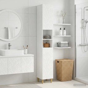 vidaXL Ντουλάπι Μπάνιου με Ανοιχτό Ράφι DELFT Λευκό 30 x 31 x 190 εκ