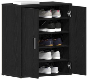 vidaXL Ντουλάπα για Παπούτσια σε Μαύρο Δρυς 60x35x70 εκ. από Επεξεργασμένο Ξύλο