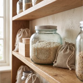 Δοχείο με καπάκι Glass Drops Storage - 1L