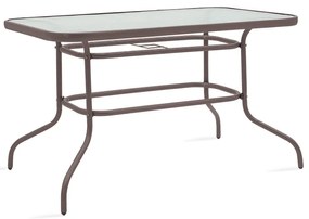 Τραπεζαρία Ensure-Calan σετ 7τεμ pakoworld μέταλλο-textilene καφέ