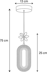 Stewehome Alfa 1 Λαμπτήρας LED Χρυσό Ε27 Αβίζα Μοντέρνα Φωτισμού 13x75 cm