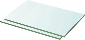 vidaXL Ράφια Πάνελ 2 τεμ. Διάφανα 30 x 15 εκ. Γυάλινα