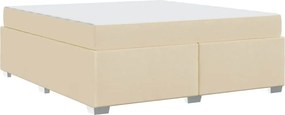 vidaXL Σκελετός Κρεβατιού με στρώμα Κρεμ 180 x 200 cm ύφασμα