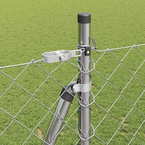 vidaXL Συρματόπλεγμα με Σκυρόδεμα 10 x 1,6 m Ασημί Δίχτυ