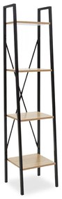 Βιβλιοθήκη Ramon pakoworld φυσικό-μαύρο 34x32,5x148εκ - 085-000013 - 085-000013