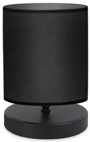 Φωτιστικό επιτραπέζιο Hassard Megapap ύφασμα/Mdf χρώμα μαύρο 15x16x22εκ.