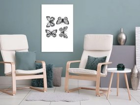 Πίνακας - Four Butterflies (1 Part) Vertical - 60x90