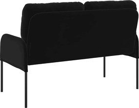 vidaXL Καναπέδες με μαξιλάρι 110cm Μαύρο Κόντρα πλακέ