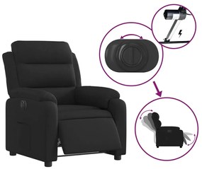 vidaXL Πολυθρόνα Ανακλινόμενη Ηλεκτρική Μαύρη Υφασμάτινη