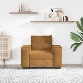 vidaXL Πολυθρόνα Καφέ Βελούδινη 100 x 78 x 84 εκ.