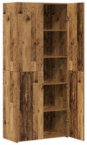 vidaXL Highboard Παλαιό ξύλο 40 x 42,5 x 185 εκ. Επεξεργασμένο ξύλο