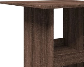 vidaXL Τραπέζι Μπαρ με Ράφια Καφέ Δρυς 60x60x102 εκ. Επεξεργ. Ξύλο