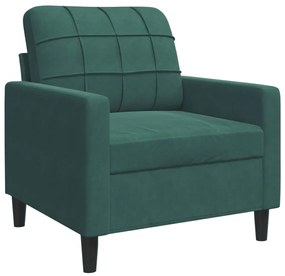 vidaXL Σετ Σαλονιού 4 Τεμ. Πράσινο Βελούδινο με Μαξιλάρια/Στηρίγματα