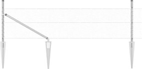 vidaXL Στύλος Περιφράξεων Ασημί 10 x 0,4 μ (13 mm πλέγμα) Ατσάλι