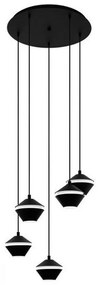 Φωτιστικό Οροφής Perpigo 98683 Black-White Eglo Metal, Plastic