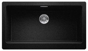 Blanco Vintera XL 9-UF Black Silgranit® PuraDur® Γρανιτένιος Νεροχύτης Με Βαλβίδα InFino® 89,6x51cm
