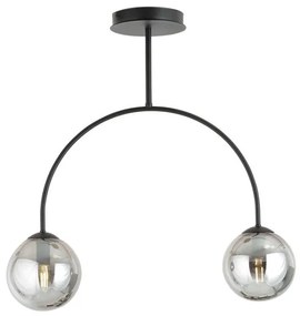 Κρεμαστό Οροφής 2ΧΕ14 Ατσάλι Γυαλί σε Μαύρο ARCHI Made in Poland Emibig-1287/2-Ανθρακί 1287/2