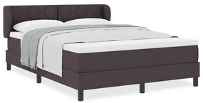 vidaXL Κρεβάτι box spring με στρώμα με στρώμα Σκούρο καφέ Σκούρο καφέ