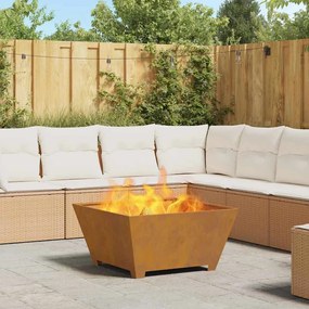 vidaXL Φωτιά Καφέ 80 x 80 x 40 cm Ατσάλι σκληρυθέν στον αέρα
