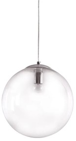 Φωτιστικό Οροφής 77-3704 SE4000-1 Chiara Clear Glass - Chrome Homelighting Γυαλί