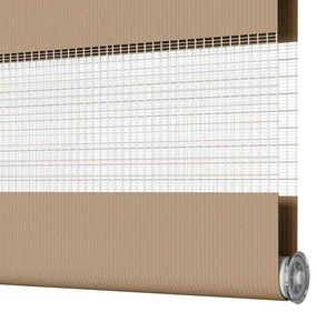 Ζέβρα τυφλή 105x150 cm Πλάτος υφάσματος 100,9 εκ. Πολυεστέρας - Καφέ
