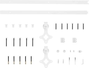 vidaXL Συρόμενη Πόρτα Φυσικό και Λευκό 85 x 210 cm