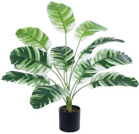 Τεχνητό Φυτό Banana Zebra 20929 Φ70x55cm Green-White GloboStar Polyethylene,Fabric