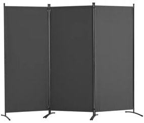 VEVOR Room Divider 3-Panel Folding Privacy Screen Fabric Partition Office Gray