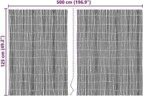 vidaXL Φράχτης Μπαμπού Φυσικό 600 x 125 εκ Μπαμπού