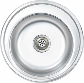 vidaXL Νεροχύτης Κουζίνας με Φίλτρο Σιφονιού και Σιφόνι Ανοξ. Ατσάλι