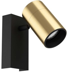 Φωτιστικό Τοίχου Cumaribo 390082 13x6,5cm 1xGu10 4,5W Black-Brass Eglo Ατσάλι