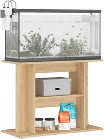 vidaXL Βάση Ενυδρείου Sonoma Δρυς 80x35x60 εκ. από Επεξεργασμένο Ξύλο