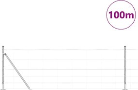 vidaXL Στύλος Περιφράξεων Γαλβανισμένο 100 x 0,8 μ Ατσάλι