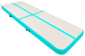vidaXL Στρώμα Ενόργανης Φουσκωτό Πράσινο 500x100x15 εκ. PVC με Τρόμπα