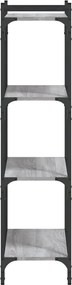 vidaXL Βιβλιοθήκη 4 Επιπέδων Γκρι Sonoma 60x30x120 εκ. Επεξεργ. Ξύλο