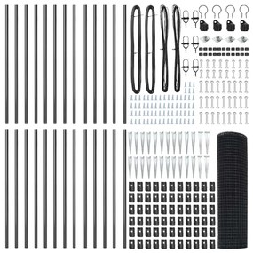 vidaXL Στύλος Περιφράξεων Γκρι 50 x 0,6 μ (16 x 16 mm δικτύου)
