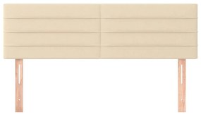 vidaXL Κεφαλάρια Κρεβατιού 2 τεμ. Κρεμ 72x5x78/88 εκ. Υφασμάτινα