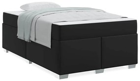vidaXL Σκελετός Κρεβατιού Μαύρο 120 x 190 cm Τεχνητό δέρμα