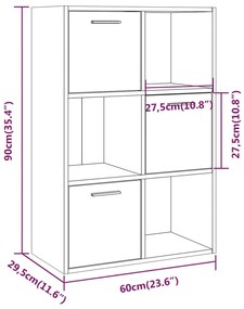 Ντουλάπι Αποθήκευσης Καπνιστή Δρυς 60 x 29,5 x 90 εκ. - Καφέ