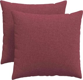 vidaXL Μαξιλάρι Καναπέ 2 pcs Κόκκινο 50 x 50 cm ύφασμα