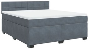 ΚΡΕΒΑΤΙ BOXSPRING ΜΕ ΣΤΡΩΜΑ ΣΚΟΥΡΟ ΓΚΡΙ 180X200 ΕΚ. ΒΕΛΟΥΔΙΝΟ 3288679