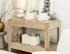 ΨΆΘΙΝΑ &amp; ΥΦΑΣΜΆΤΙΝΑ ΚΑΛΆΘΙΑ WHITE STORAGE BASKET X3 H20CM RG0031