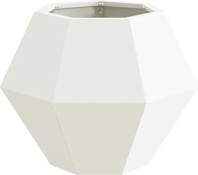 vidaXL Γλάστρα 2 pcs Λευκό 50 x 50 x 40 cm Ατσάλι