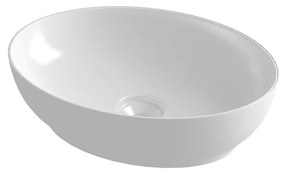 Νιπτήρας Πορσελάνη Επιτραπέζιος 50x38xY14,4 cm Olympia Trend Oval 02 White Glossy Orabella 60138