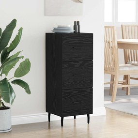 vidaXL Πλαϊνό γραφείο Μαύρη δρυς 34 x 34.5 x 90 εκ Επεξεργασμένο ξύλο