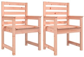 vidaXL Καρέκλες Κήπου 2 τεμ. 60x48x91 cm Douglas από μασίφ ξύλο