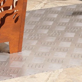 vidaXL Επιφάνειες Καρό 4 pcs Ασημί 90 x 40 cm Αλουμίνιο